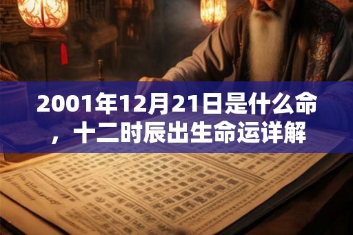 2001年12月21日是什么命，十二时辰出生命运详解