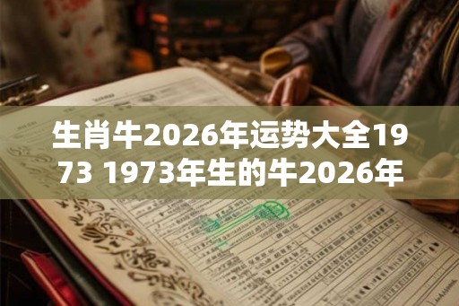 生肖牛2026年运势大全1973 1973年生的牛2026年运势如何