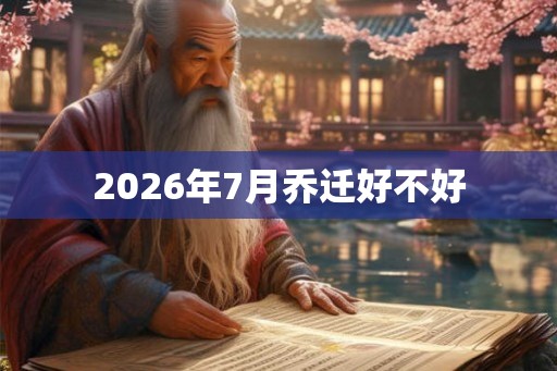 2026年7月乔迁好不好