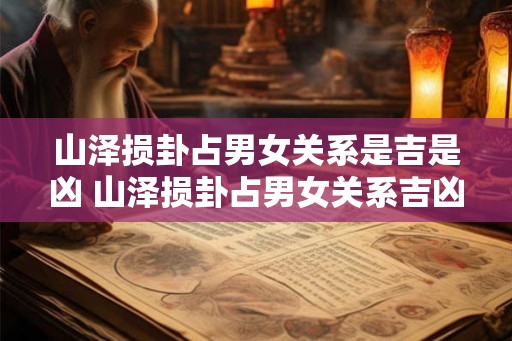 山泽损卦占男女关系是吉是凶 山泽损卦占男女关系吉凶
