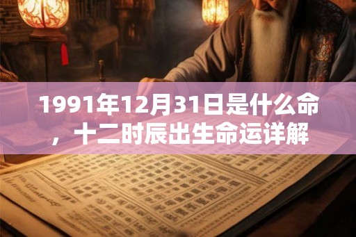 1991年12月31日是什么命,十二时辰出生命运详解 1991年12月31日是什么命,十二时辰出生命运详解