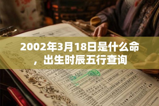 2002年3月18日是什么命，出生时辰五行查询