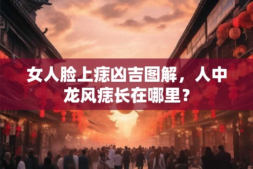女人脸上痣凶吉图解，人中龙风痣长在哪里？