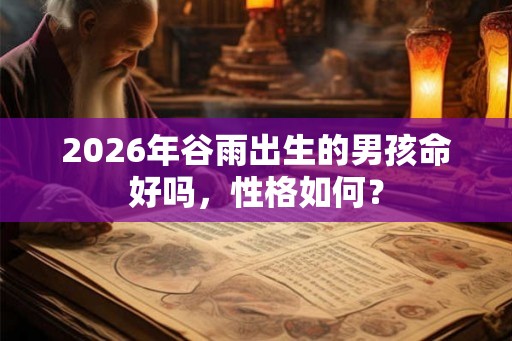 2026年谷雨出生的男孩命好吗，性格如何？