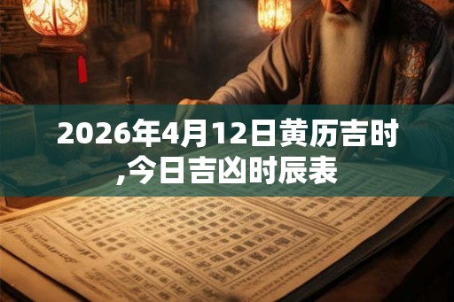 2026年4月12日黄历吉时,今日吉凶时辰表