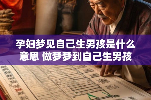 孕妇梦见自己生男孩是什么意思 做梦梦到自己生男孩代表什么 孕妇梦见自己生男孩是什么意思 做梦梦到自己生男孩代表什么