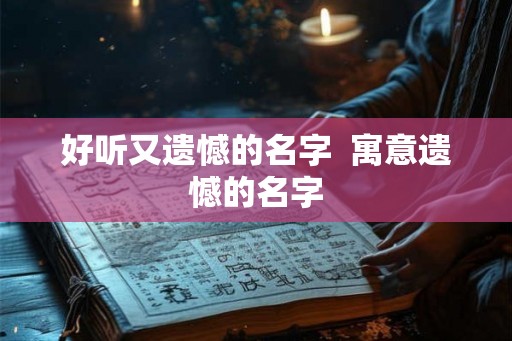好听又遗憾的名字  寓意遗憾的名字