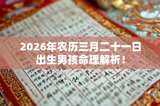 2026年农历三月二十一日出生男孩命理解析！