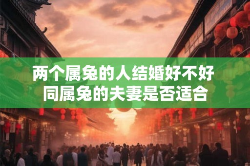 两个属兔的人结婚好不好 同属兔的夫妻是否适合