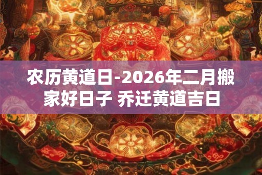 农历黄道日-2026年二月搬家好日子 乔迁黄道吉日