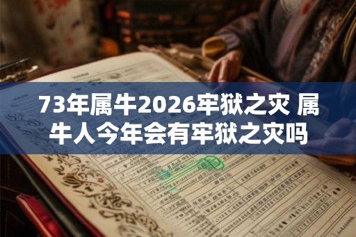 73年属牛2026牢狱之灾 属牛人今年会有牢狱之灾吗