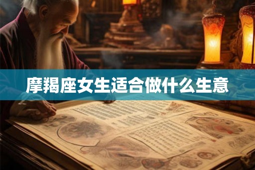 摩羯座女生适合做什么生意