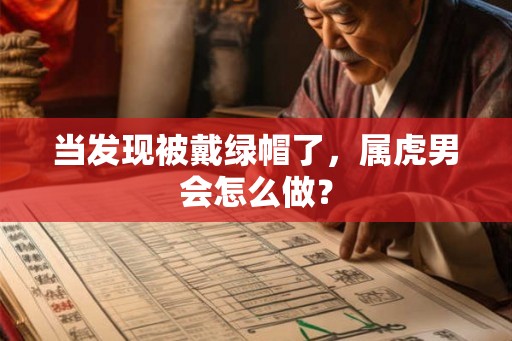 当发现被戴绿帽了，属虎男会怎么做？