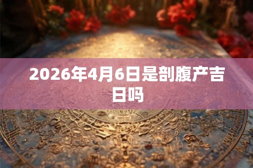 2026年4月6日是剖腹产吉日吗