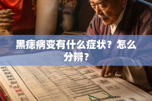 黑痣病变有什么症状？怎么分辨？