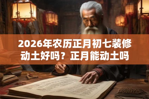 2026年农历正月初七装修动土好吗？正月能动土吗