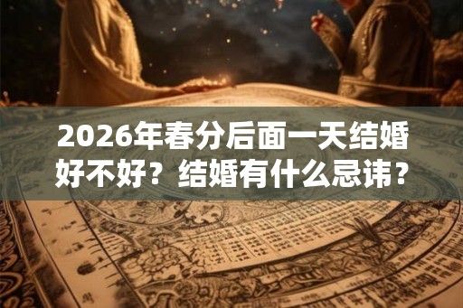 2026年春分后面一天结婚好不好?结婚有什么忌讳? 2026年春分后面一天结婚好不好?结婚有什么忌讳?