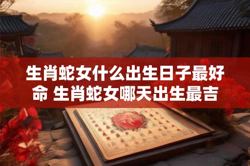 生肖蛇女什么出生日子最好命 生肖蛇女哪天出生最吉利