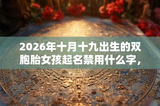 2026年十月十九出生的双胞胎女孩起名禁用什么字，五行属什么