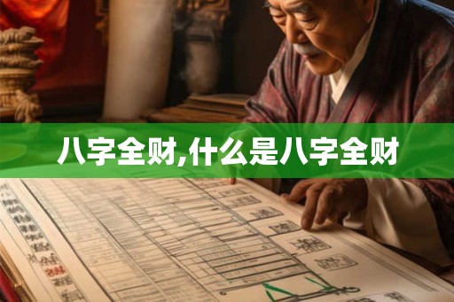 八字全财,什么是八字全财