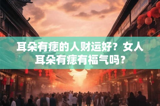 耳朵有痣的人财运好？女人耳朵有痣有福气吗？