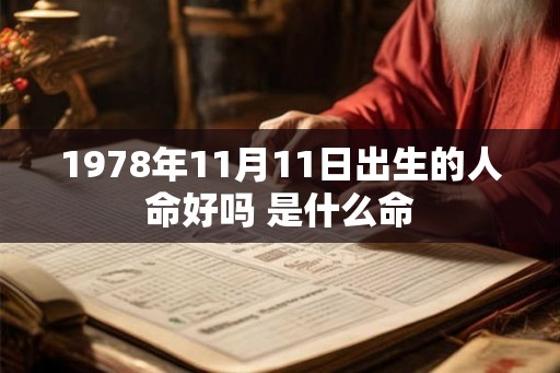 1978年11月11日出生的人命好吗 是什么命