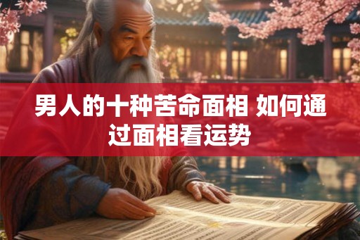 男人的十种苦命面相 如何通过面相看运势