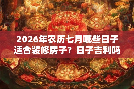 2026年农历七月哪些日子适合装修房子?日子吉利吗? 2026年农历七月哪些日子适合装修房子?日子吉利吗?