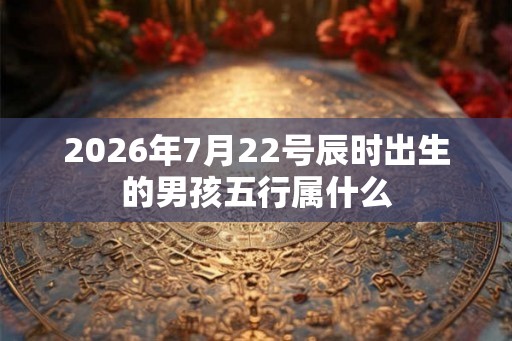 2026年7月22号辰时出生的男孩五行属什么 2026年7月22号辰时出生的男孩五行属什么