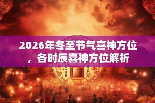 2026年冬至节气喜神方位，各时辰喜神方位解析