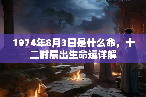 1974年8月3日是什么命,十二时辰出生命运详解 1974年8月3日是什么命,十二时辰出生命运详解