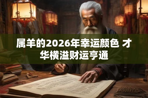 属羊的2026年幸运颜色 才华横溢财运亨通 属羊的2026年幸运颜色 才华横溢财运亨通