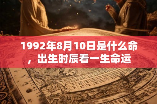 1992年8月10日是什么命，出生时辰看一生命运