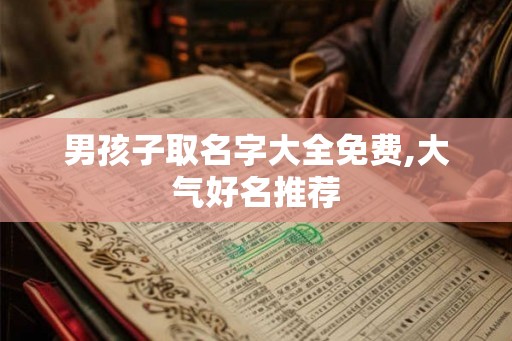 男孩子取名字大全免费,大气好名推荐