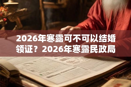 2026年寒露可不可以结婚领证?2026年寒露民政局上班吗? 2026年寒露可不可以结婚领证?2026年寒露民政局上班吗?