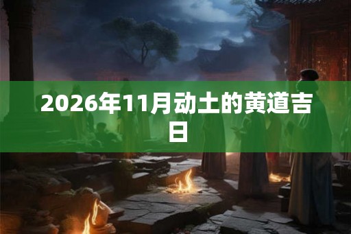 2026年11月动土的黄道吉日