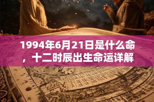1994年6月21日是什么命，十二时辰出生命运详解