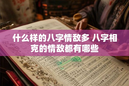 什么样的八字情敌多 八字相克的情敌都有哪些