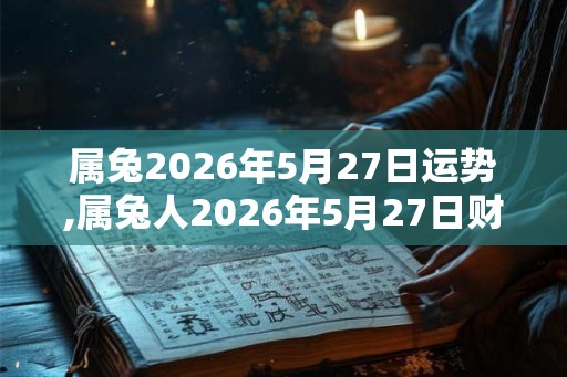 属兔2026年5月27日运势,属兔人2026年5月27日财运,生肖兔2026年5月27日运势