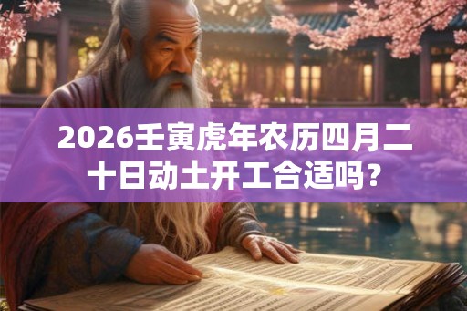 2026壬寅虎年农历四月二十日动土开工合适吗? 2026壬寅虎年农历四月二十日动土开工合适吗?