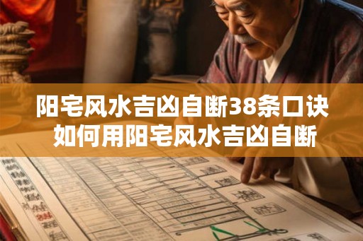 阳宅风水吉凶自断38条口诀 如何用阳宅风水吉凶自断38条口诀判断房屋风水