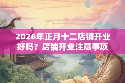 2026年正月十二店铺开业好吗?店铺开业注意事项 2026年正月十二店铺开业好吗?店铺开业注意事项