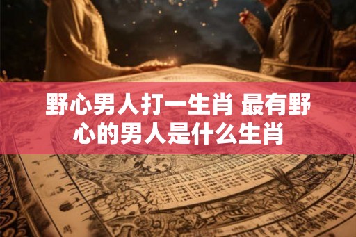 野心男人打一生肖 最有野心的男人是什么生肖