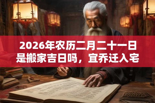 2026年农历二月二十一日是搬家吉日吗，宜乔迁入宅吗？