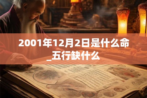 2001年12月2日是什么命_五行缺什么