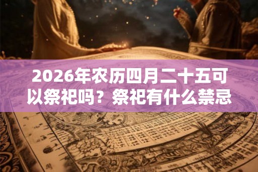 2026年农历四月二十五可以祭祀吗？祭祀有什么禁忌？