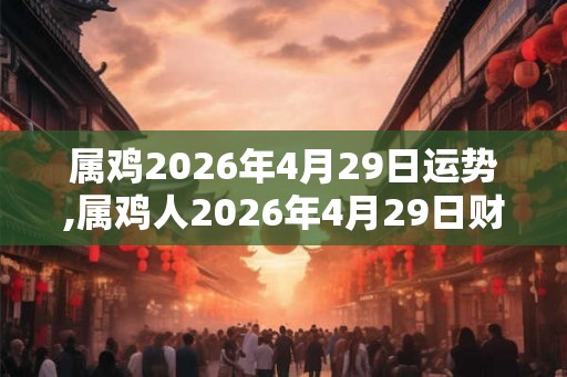 属鸡2026年4月29日运势,属鸡人2026年4月29日财运,生肖鸡2026年4月29日运势