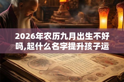 2026年农历九月出生不好吗,起什么名字提升孩子运势