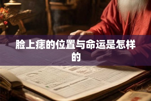 脸上痣的位置与命运是怎样的