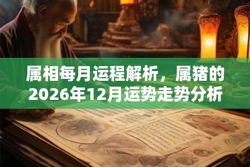属相每月运程解析，属猪的2026年12月运势走势分析